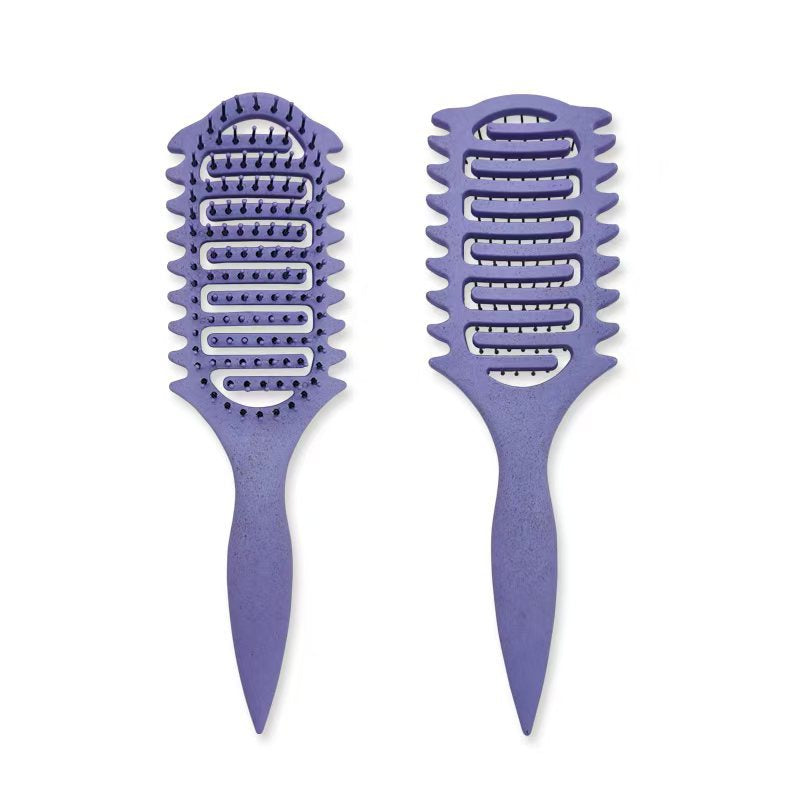 Cepillo de Masaje con Diseño Hueco: Peine para Cabello Rizado y Peinados, Uso en Seco y Húmedo, Ideal para Estilismo