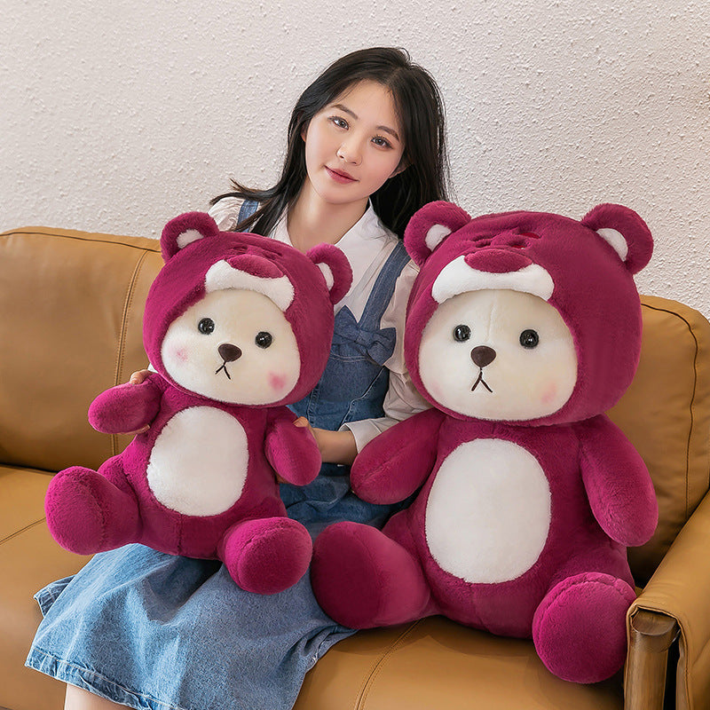 Muñeco de peluche Teddy: juguete suave con gorro para niños, regalo ideal