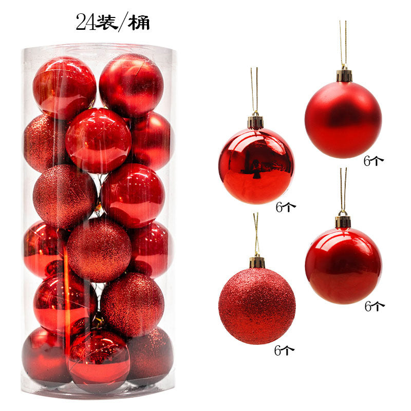 Bolas Navideñas Decorativas de Plástico con Acabado Metálico en Varios Colores