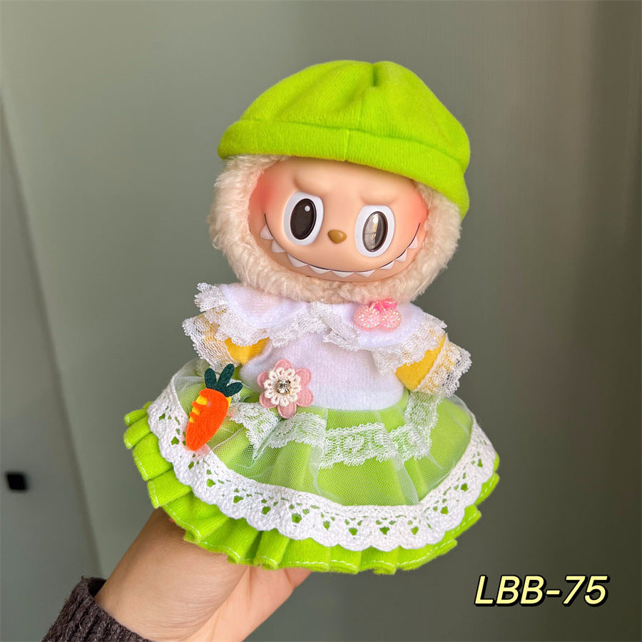 Ropa para Labubu de 17cm – Estilo Urban, Kawaii, Retro, Cosplay, preppy coreano y Más (Muñeca no incluida)