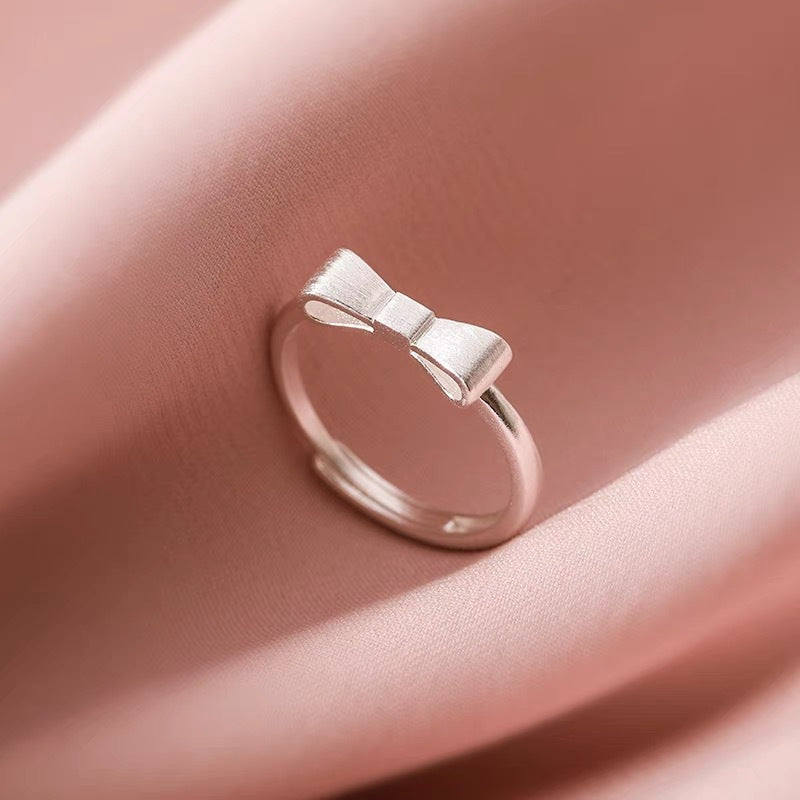 Anillo Juvenil Ajustable en Plata S925 – Estilo de Lazo para Adolescentes