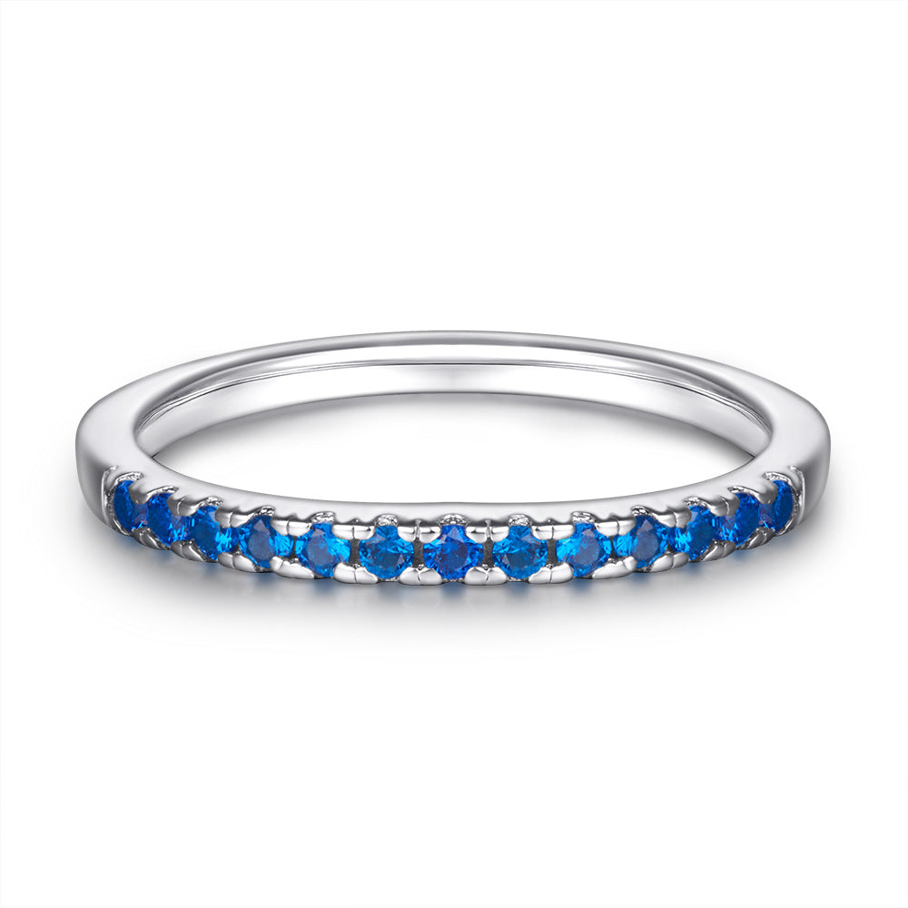 Argolla Retro para Mujer en Plata 925 – Micro Engastado con Zirconias
