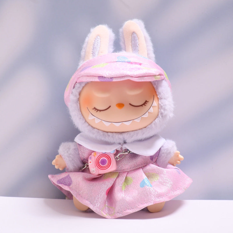 Ropa Estilo Coquette para Muñeca Labubu 17cm – Accesorios para Personalizar (Muñeca No Incluida)