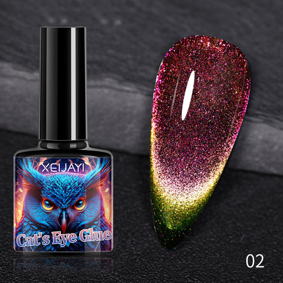 Esmalte de uñas gel duradero tono 02 con degradado rojo y dorado. Ideal para un acabado brillante y elegante.