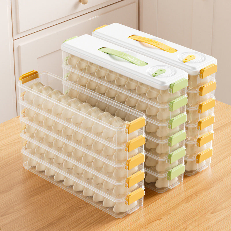 Freezer Dumpling Storage Box: Food Grade Refrigerator Organizer