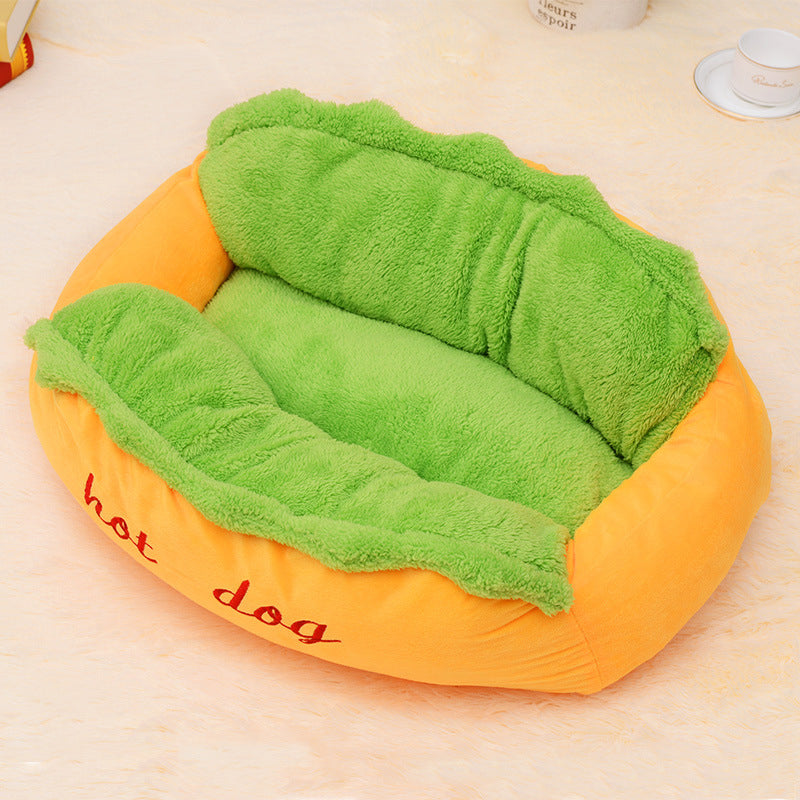Cama divertida para perros pequeños – Diseño de perro caliente para Chihuahua, Pug y más