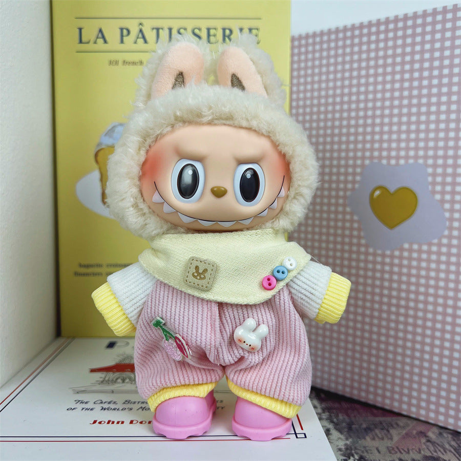 Ropa para Labubu de 17cm – Estilo Urban, Kawaii, Retro, Cosplay, preppy coreano y Más (Muñeca no incluida)