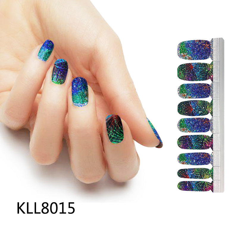 KIKILEE Stickers para Uñas: Pegatinas Completas con Efecto Esmalte y Brillo, Fáciles de Aplicar