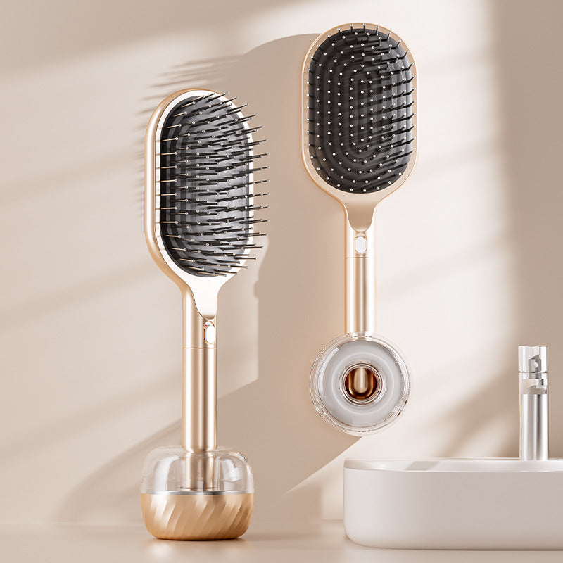 Cepillo de masaje de aire para cabello largo: peinador de acero inoxidable, diseño ergonómico, ideal para crear volumen y estilo