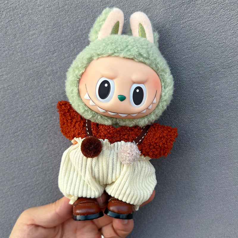 Bonitos conjuntos de Ropa y zapatos para muñecas:Accesorios para labubu de 17cm (Muñeca no incluida)