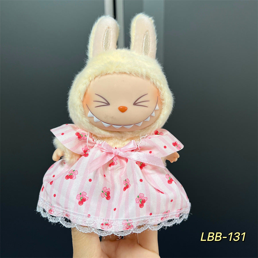 Ropa estilo Preppy Francés para Labubu de 17cm – Outfit de Muñeca de Pie o Sentada