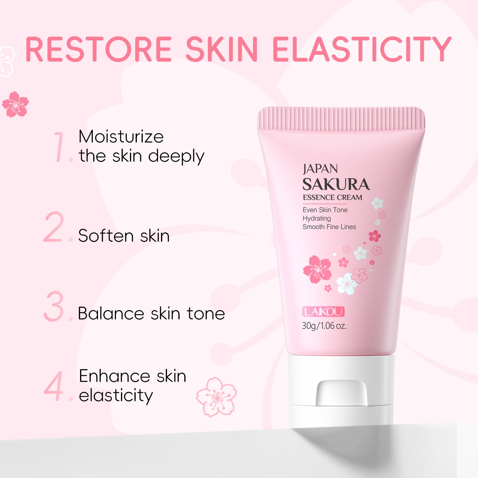 LaiKou Crema Hidratante LAIKOU de Cereza Japonesa: 30g de Esencia para el Cuidado Facial