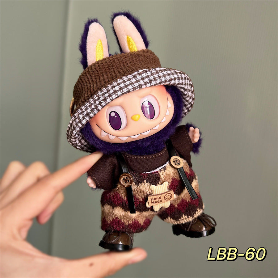 Ropa para Labubu de 17cm – Estilo Urban, Kawaii, Retro, Cosplay, preppy coreano y Más (Muñeca no incluida)