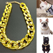 Cadena hip hop para perros dorada  estilo urbano