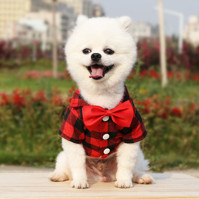 Camisa de cuadros para perros medianos y grandes