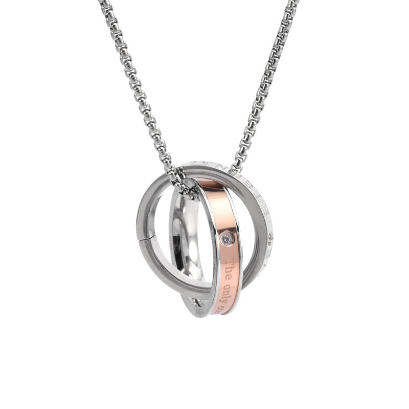 Collar de pareja Símbolo de unión indestructible - Acero Inoxidable