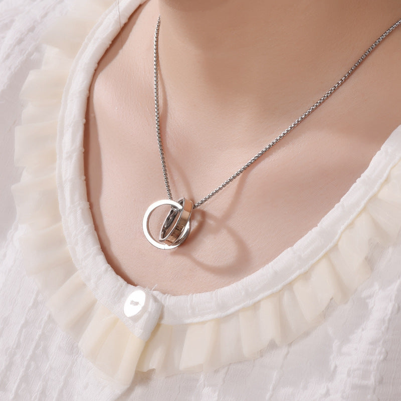 Collar de pareja Símbolo de unión indestructible - Acero Inoxidable