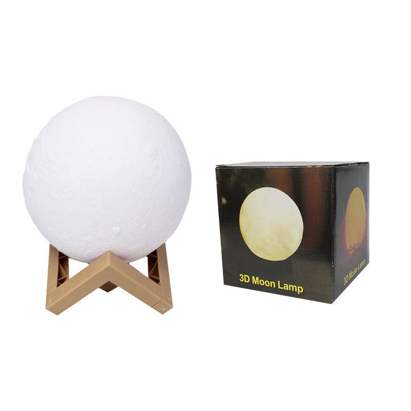Lámpara Luna 3D Decorativa: Luz Nocturna Ambiental, Diseño Viral para Dormitorio - Lámpara de Mesa con Efecto Lunar