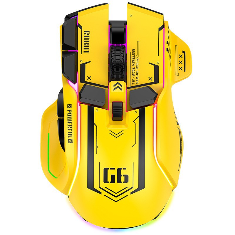Ratón mecánico G6 RGB: programación de macros, iluminación RGB, ideal para juegos en PC y portátil