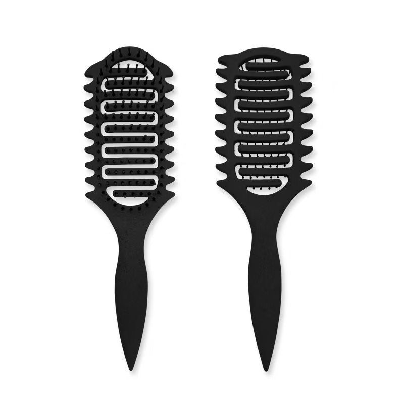 Cepillo de Masaje con Diseño Hueco: Peine para Cabello Rizado y Peinados, Uso en Seco y Húmedo, Ideal para Estilismo