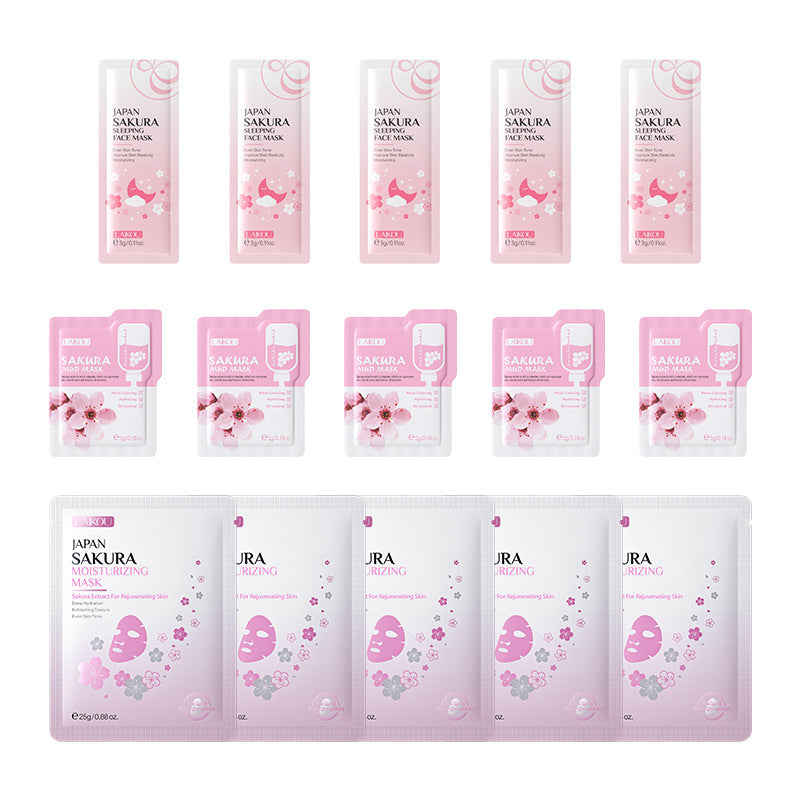 Conjunto de Cuidado Facial LAIKOU Sakura: Hidratación Profunda y Efecto Revitalizante