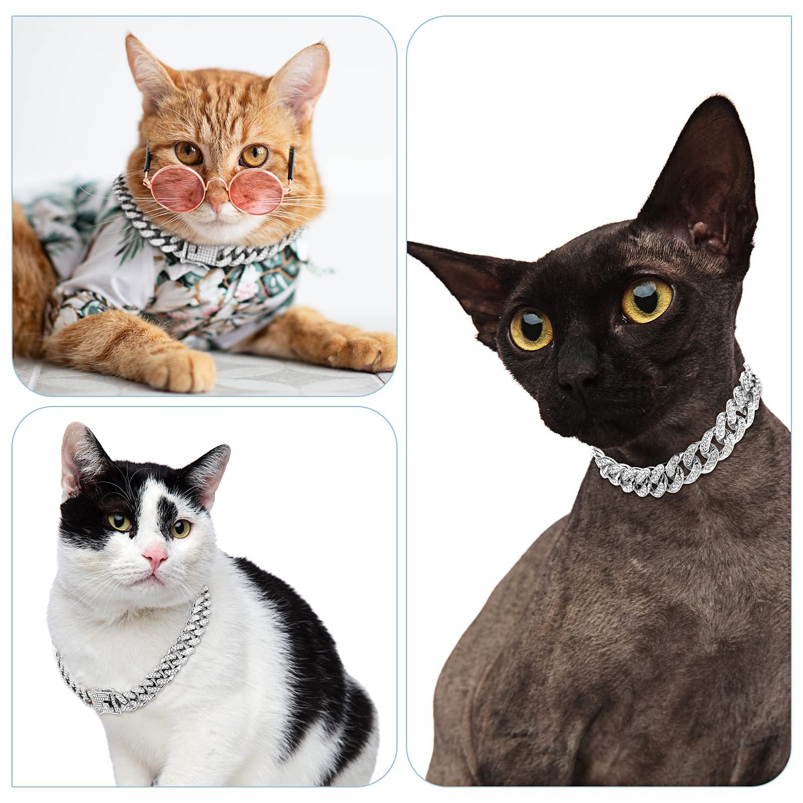 Collar con Cristales para Mascotas Imitación Diamantes – Moda Urbana para Peludos