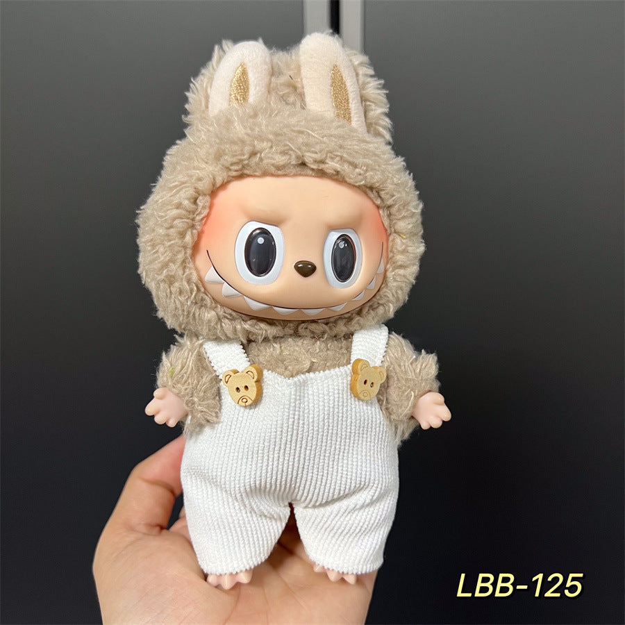 Ropa estilo Preppy Francés para Labubu de 17cm – Outfit de Muñeca de Pie o Sentada