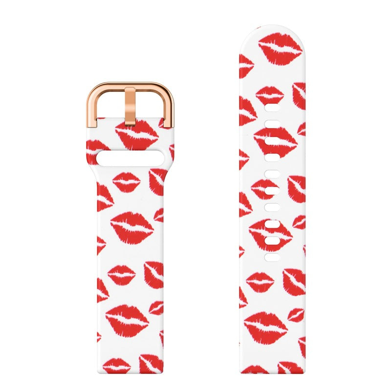 Correa para reloj con diseño de labios