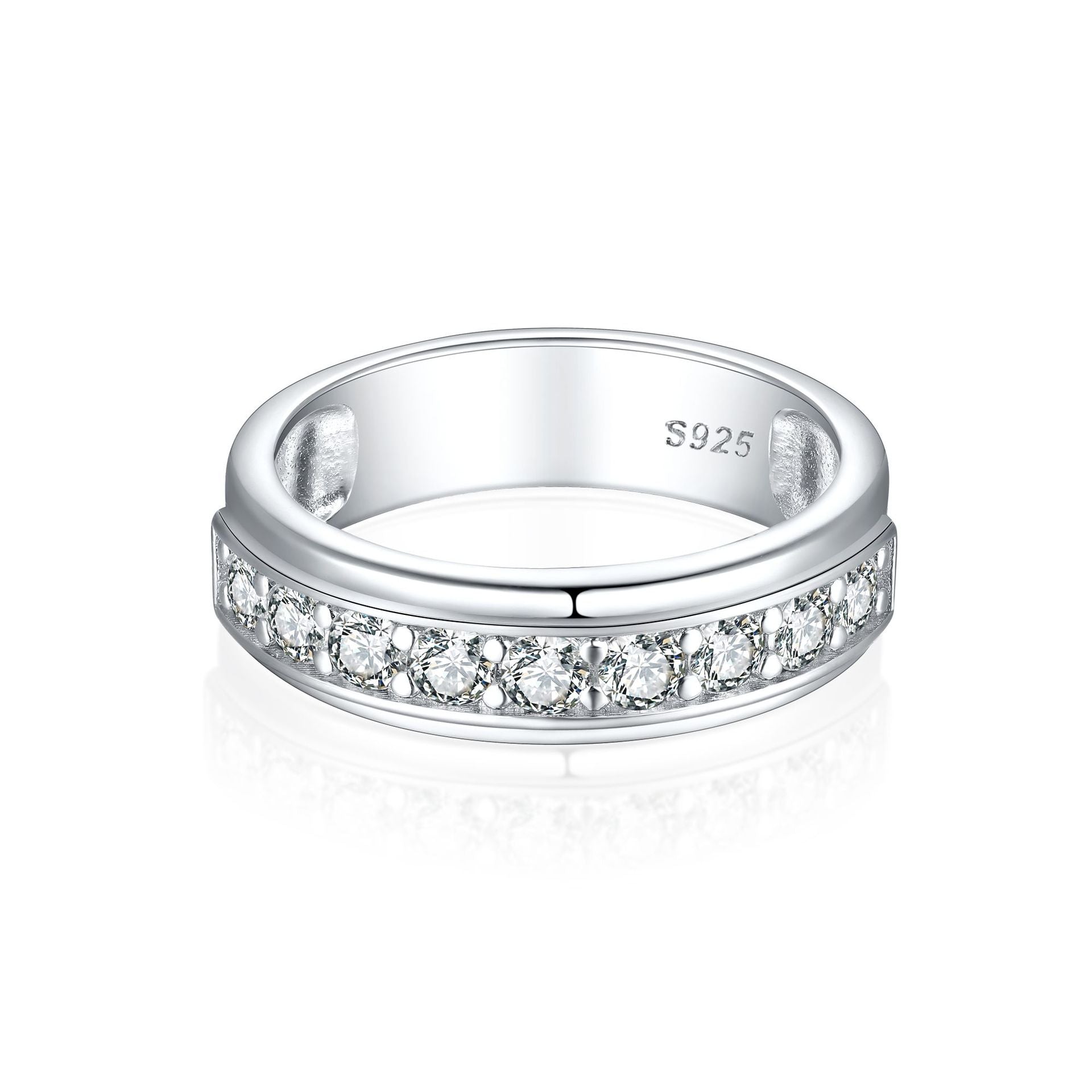 Anillo Ancho Unisex en Plata 925 con Circonitas – Look Llamativo
