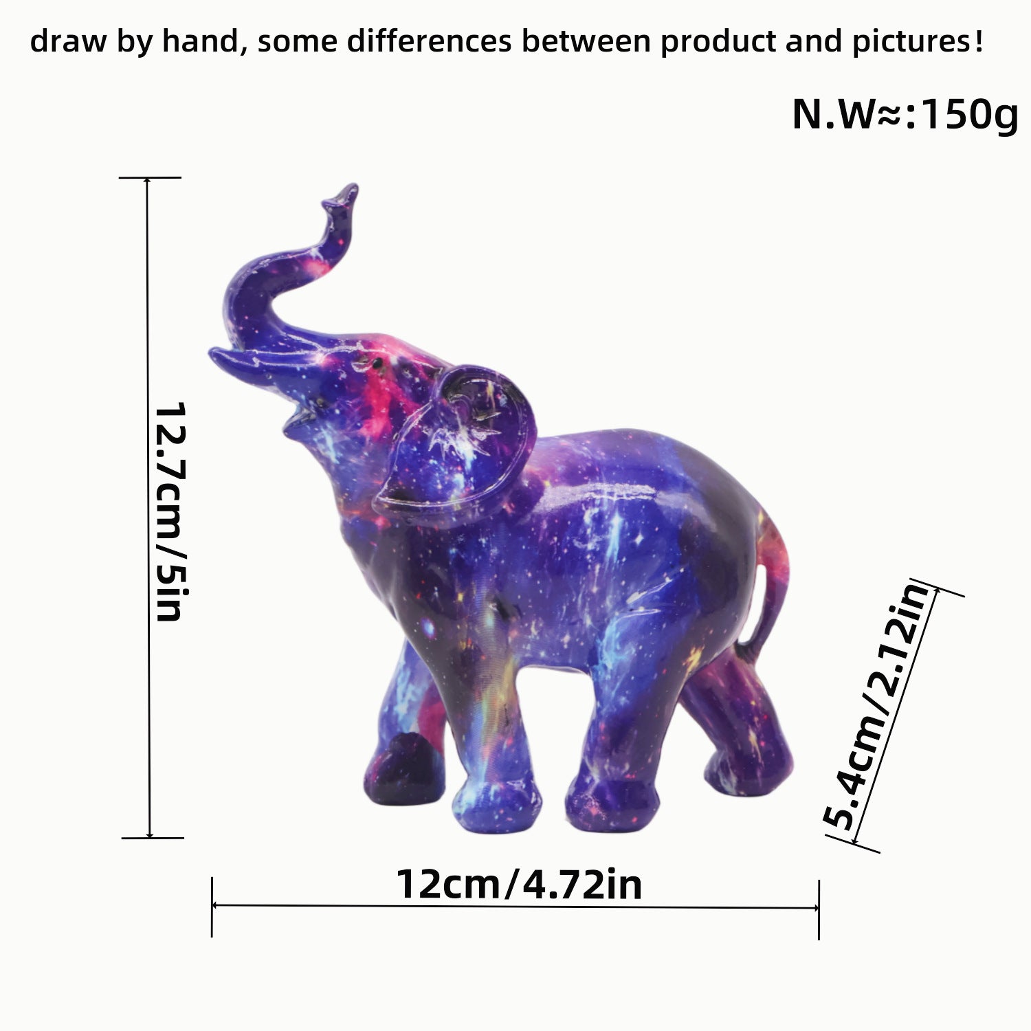 Arte Abstracto: Escultura Colorida de Elefante para Escritorio o Mesa