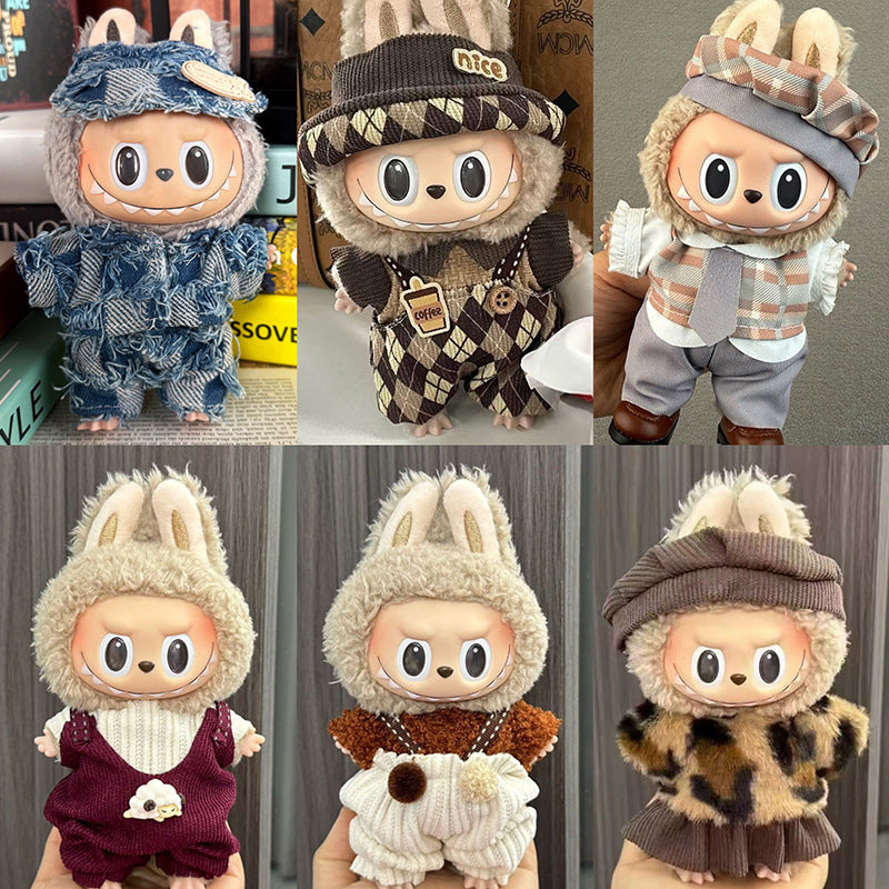 Ropa para muñecas estilo boho chick, para Muñecas Labubu de 17cm (Muñeca no incluida)