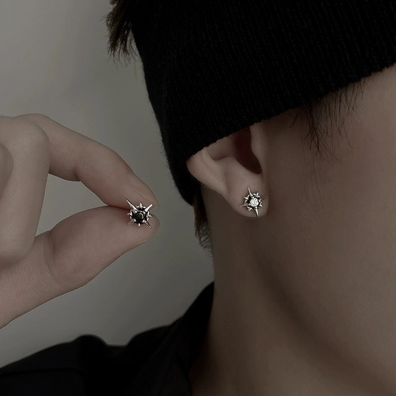 Pendientes Punk en Plata 925 para Hombre – Estilo Rockero e Irreverente