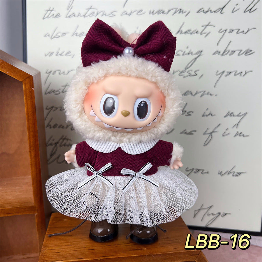 Ropa Divertida para Labubu de 17 cm – Accesorios con Diseños Tiernos para Muñecas (Muñeca no incluida)