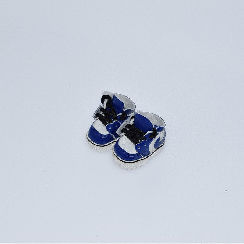Zapatillas deportivas azules para muñecos Labubu de 17CM, accesorios modernos para personalizar muñecos y figuras de acción.