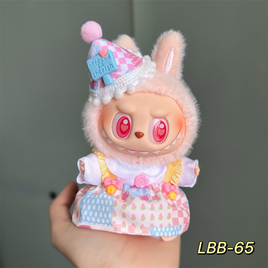 Ropa y Zapatos Chunky Estilo Urbano para Labubu de 17 cm – Accesorios para Muñecas (Muñeca No Incluida)