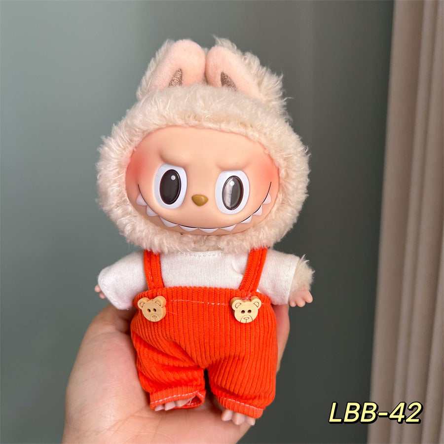 Ropa Nerd-Chic para Muñeca Labubu 17 cm – Accesorios de Moda (Muñeca No Incluida)