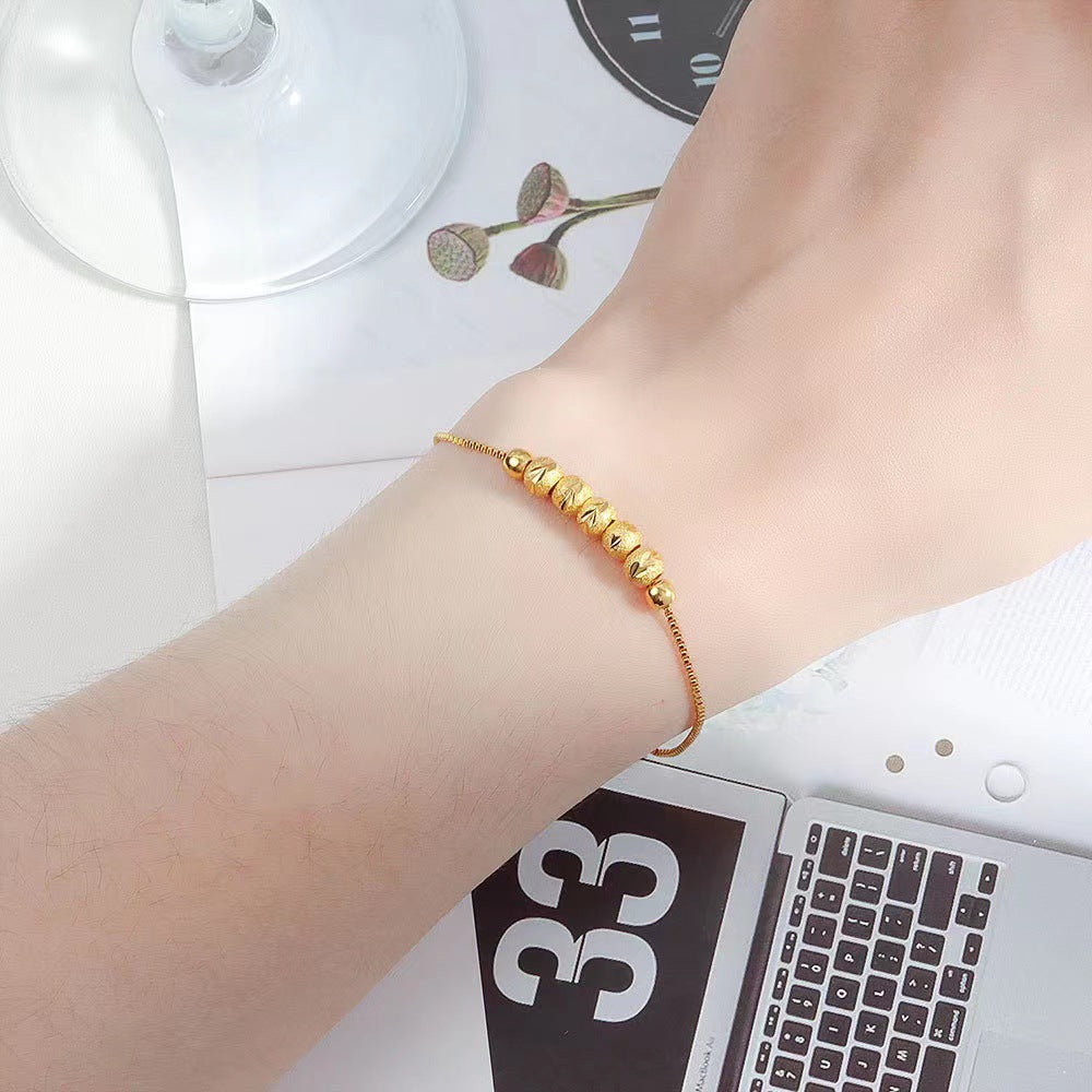 Pulsera Delicada con Bolitas Decoradas – Estilo Romántico para Mujer Joven