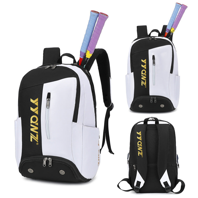 Mochila de Bádminton Unisex – Bolsa de Hombro para 3 Raquetas con Compartimentos Funcionales