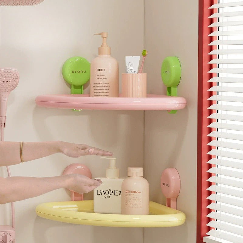 Silicone Bathroom Shower Shelf: Easy Install, Non-Slip, Wall-Mounted