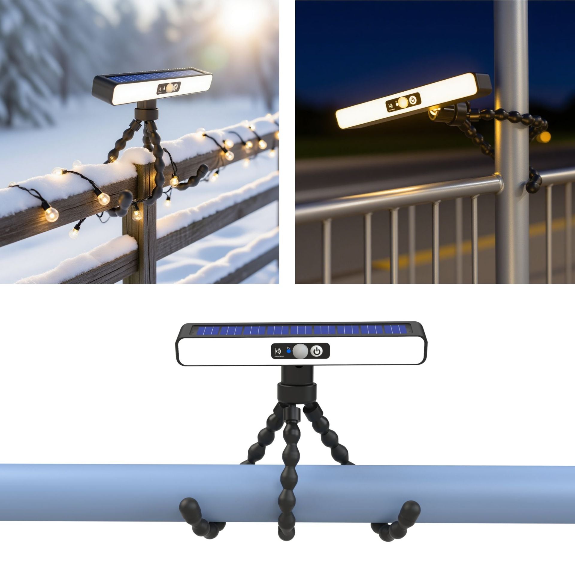 Clamp Solar Light: Outdoor Motion Sensor Camping Garden Light