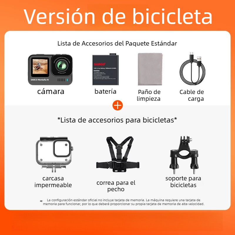 Cámara de acción A9P, cámara de salpicadero para motocicleta, cámara de pesca con casco antivibración 4K