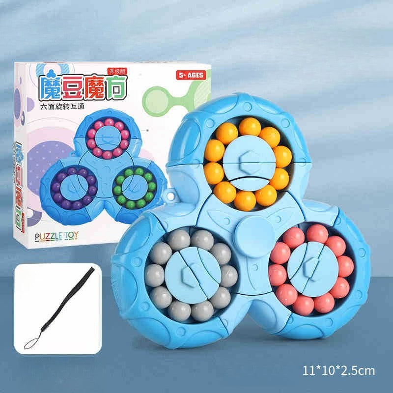 Hand Third Eye: Multicolor Puzzle Cube for Relaxation and Mental Development