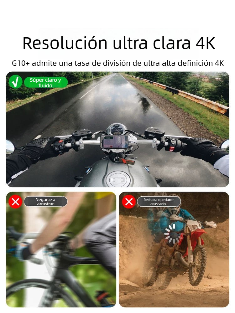 Cámara de acción para pulgar Shangou G10/G10+ Grabadora de conducción para motocicleta Cámara de ciclismo HD para vlogs