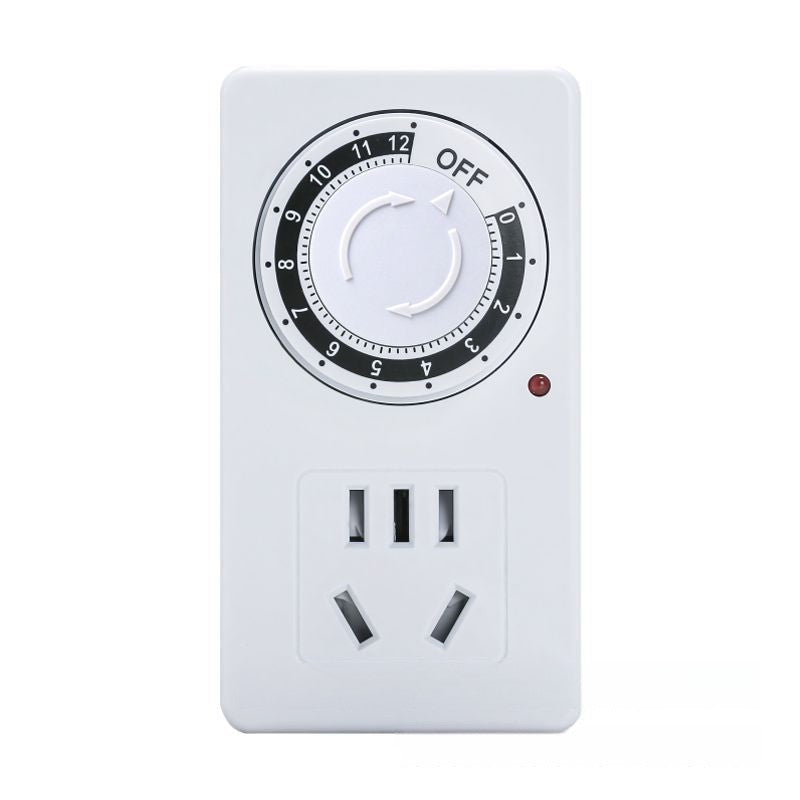 enchufe con apagado automático y control de tiempo