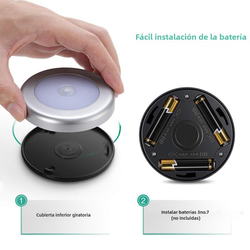 Luz Nocturna con Sensor de Movimiento: Iluminación Inteligente para Armarios, Escaleras y Mesita de Noche, Control Fotosensible