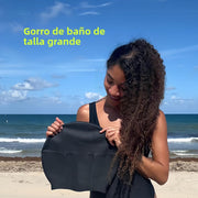 Gorro de natación resistente para cabello voluminoso