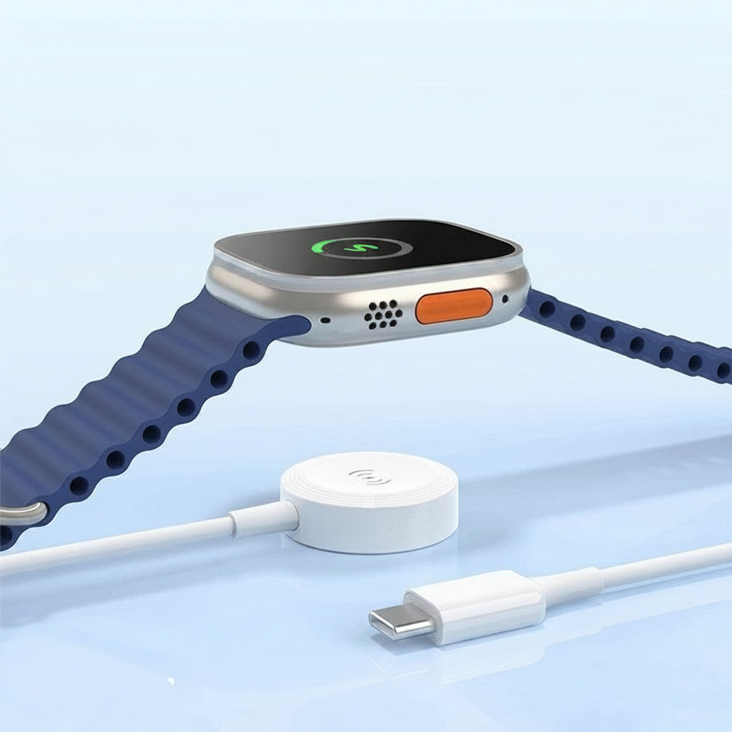 Cargador Inalámbrico Rápido Compatible con Apple Watch: S1/S2/S3/S4/S5/S6/S7/S8/S9