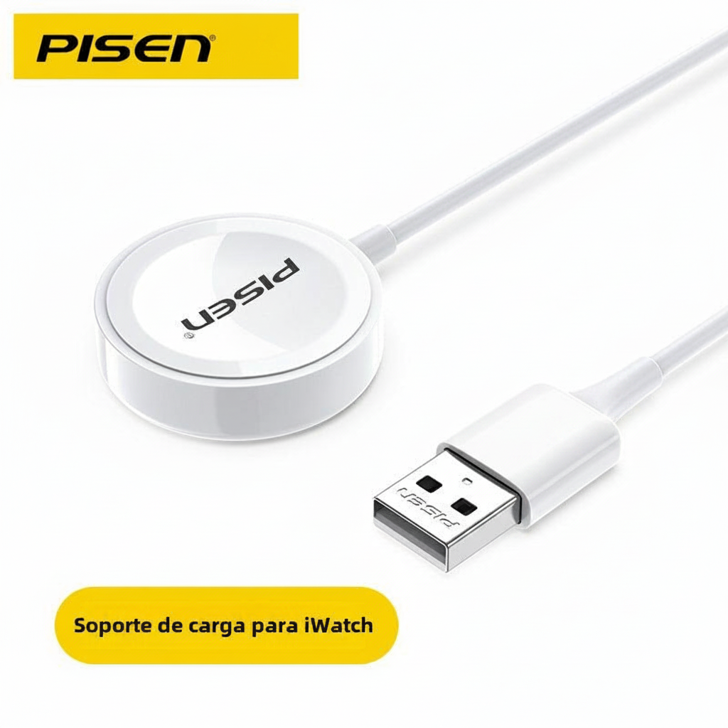 Cargador Inalámbrico Rápido Compatible con Apple Watch: S1/S2/S3/S4/S5/S6/S7/S8/S9