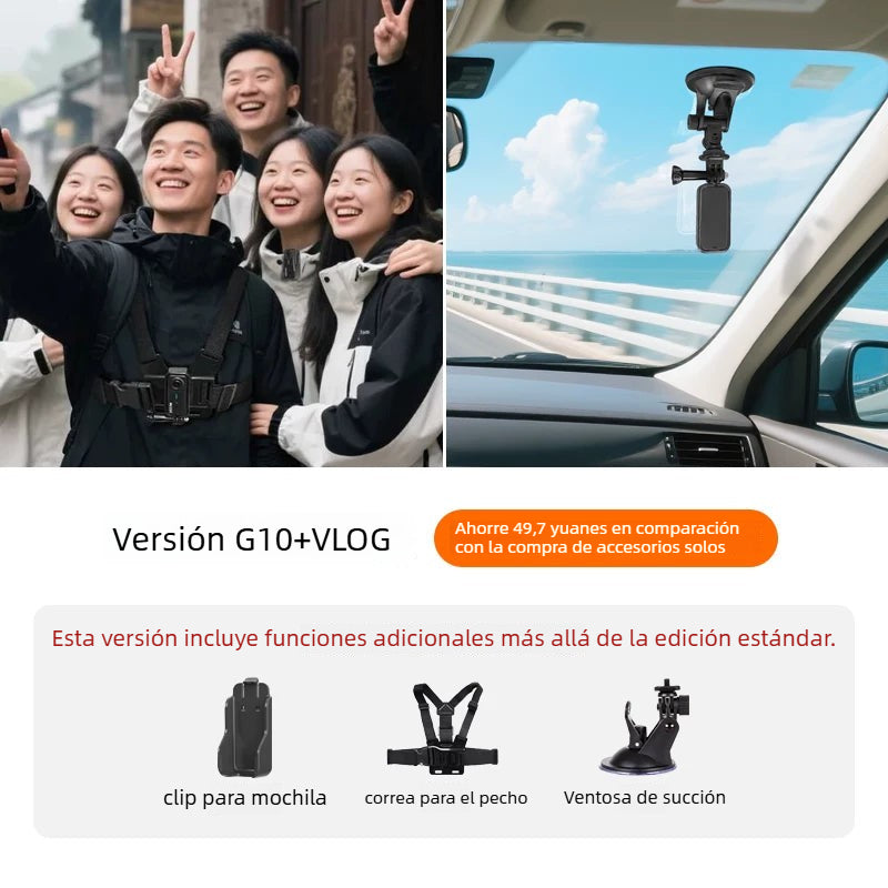 Cámara de acción para pulgar Shangou G10/G10+ Grabadora de conducción para motocicleta Cámara de ciclismo HD para vlogs