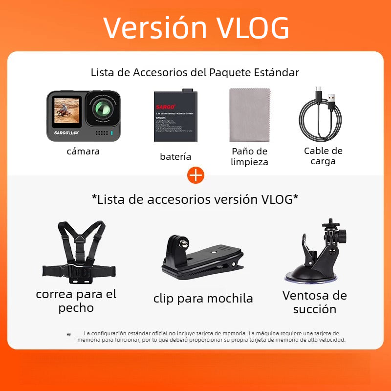 Cámara de acción A9P, cámara de salpicadero para motocicleta, cámara de pesca con casco antivibración 4K